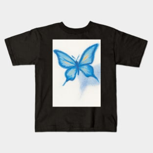 Blue Butterfly Kids T-Shirt